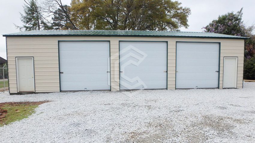 24x45x11 double wide metal garage