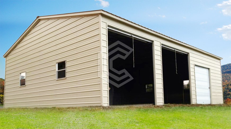 20x31x10 Vertical Roof Side Entry Metal Garage Carports Steel