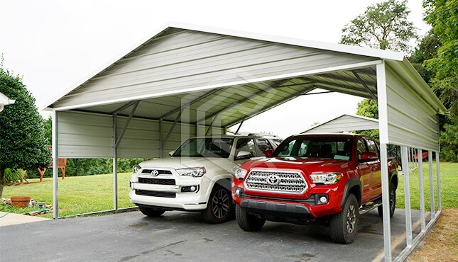 20x21 A-Frame Roof Style Carport |20x21 Metal Carport Prices
