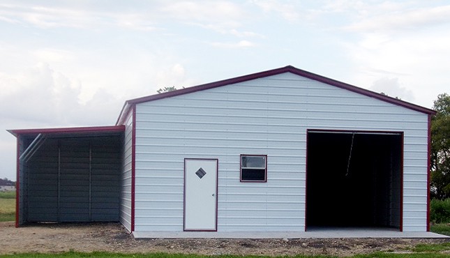 30x30 Lean-to Garage